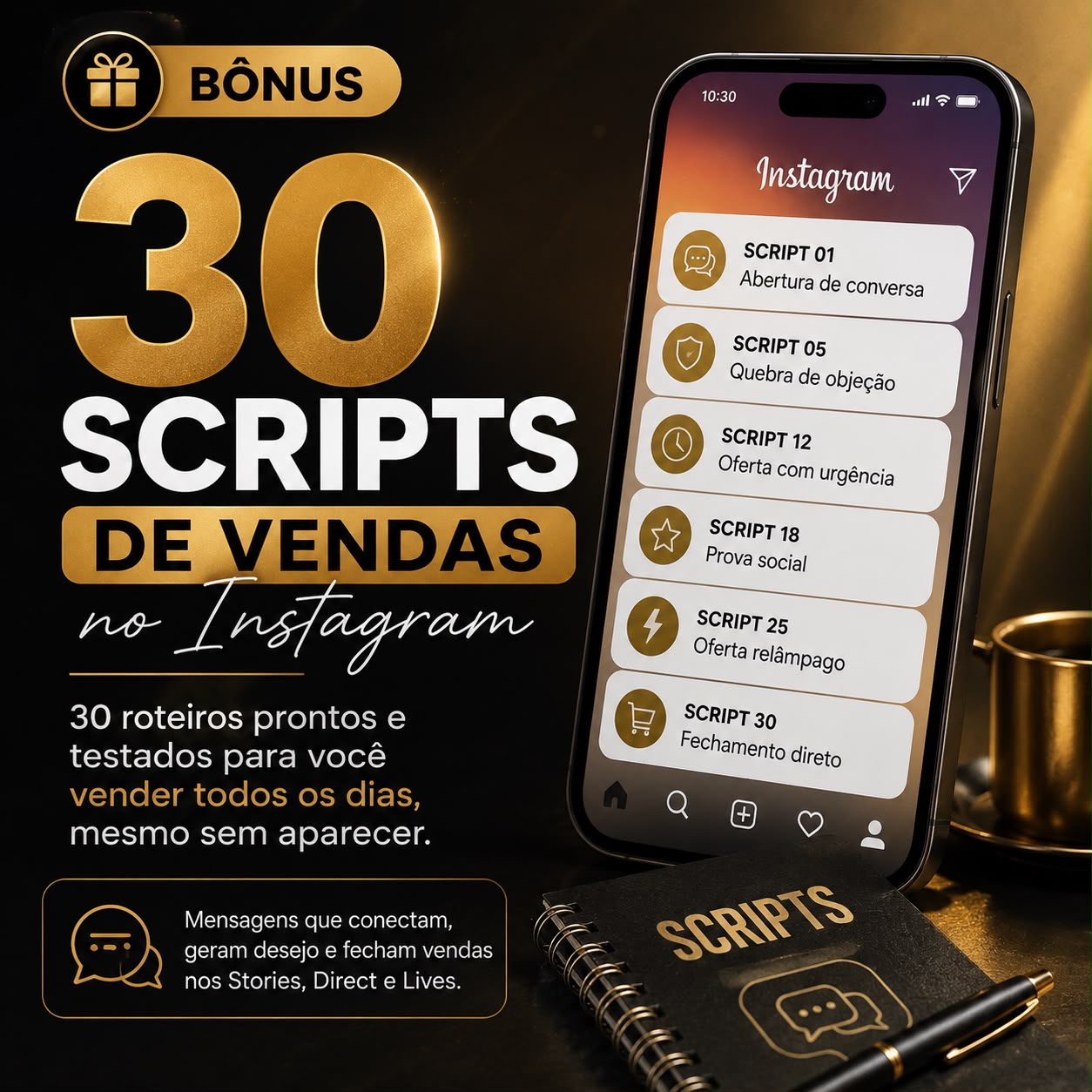 Bônus: 30 scripts de vendas no Instagram
